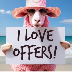 Pink Sheep Plush with Hat and Sunglasses (Not For Sale)